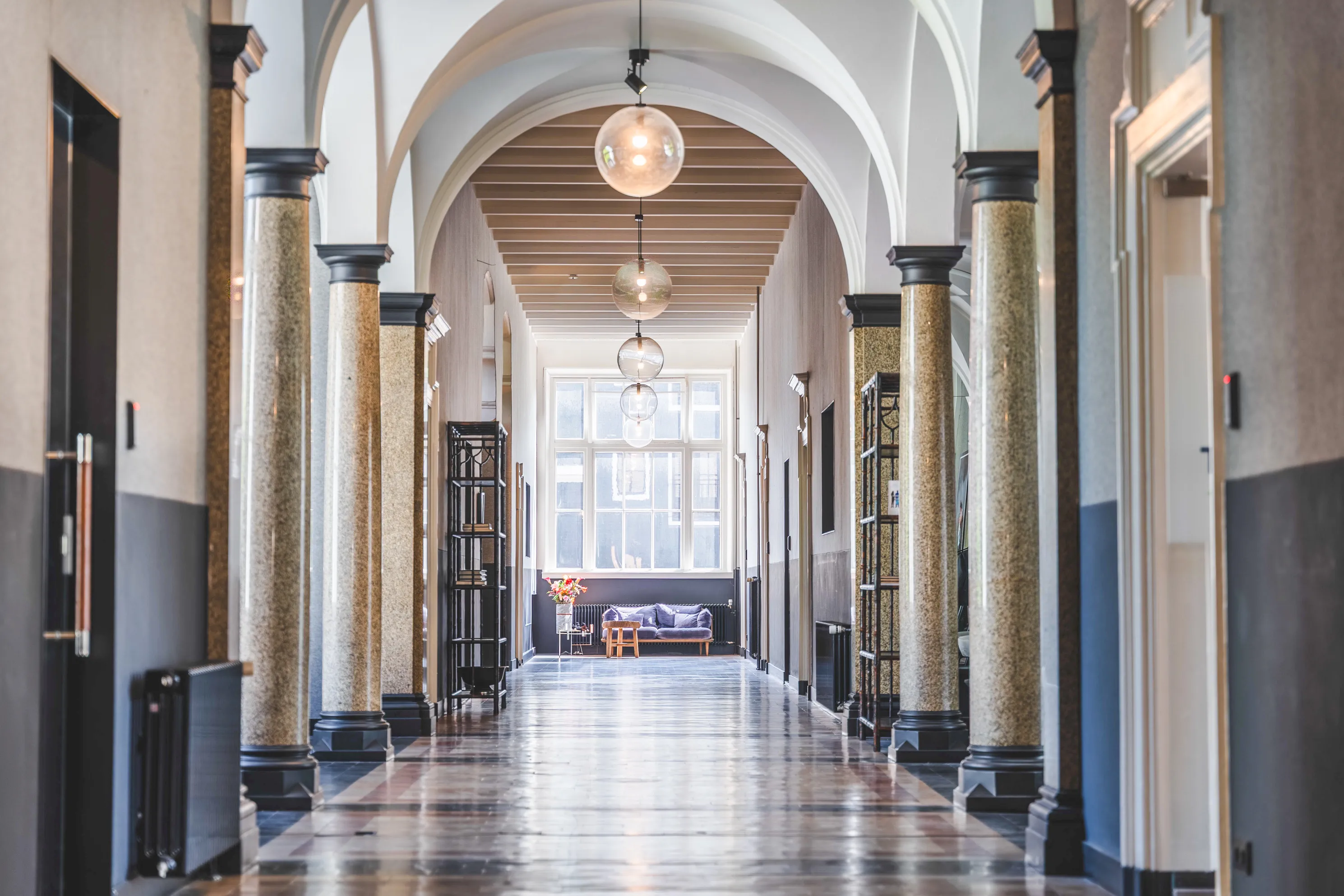 Historic workspace at Tribes Amsterdam Raamplein